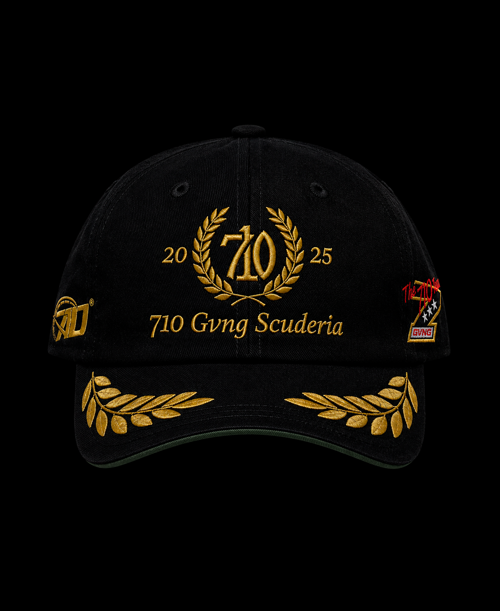 BONÉ "SCUDERIA" PRETO/DOURADO