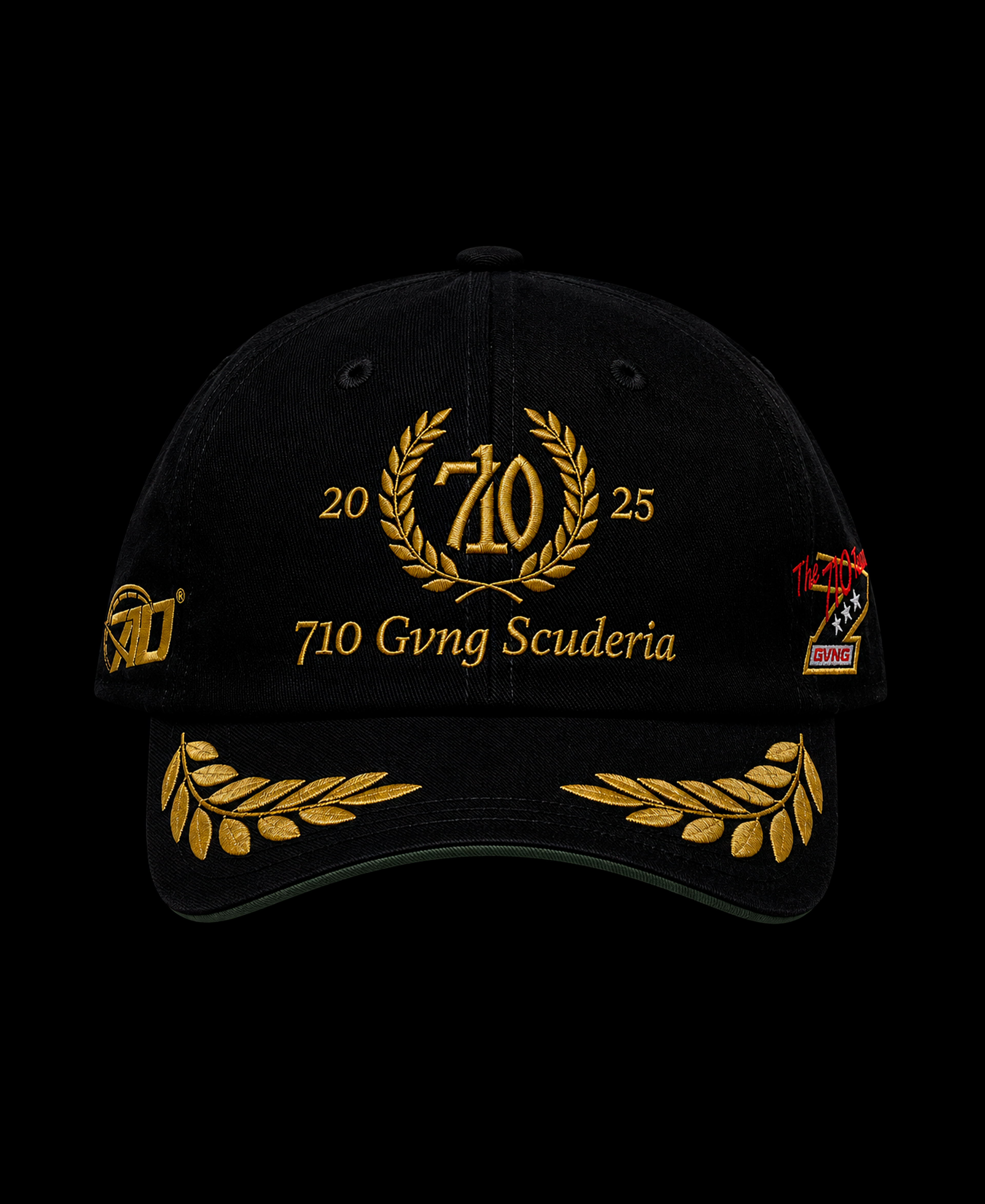 BONÉ "SCUDERIA" PRETO/DOURADO