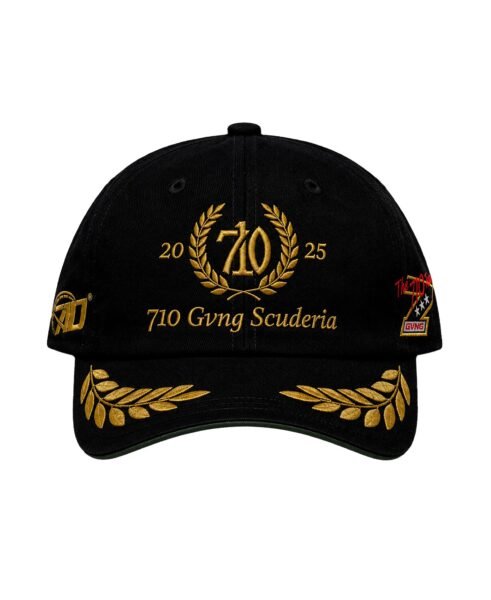 BONÉ "SCUDERIA" PRETO/DOURADO