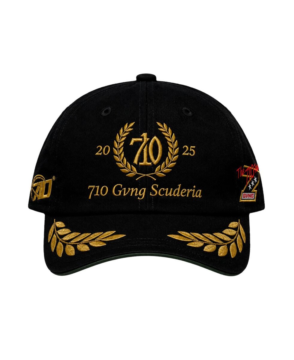 BONÉ "SCUDERIA" PRETO/DOURADO